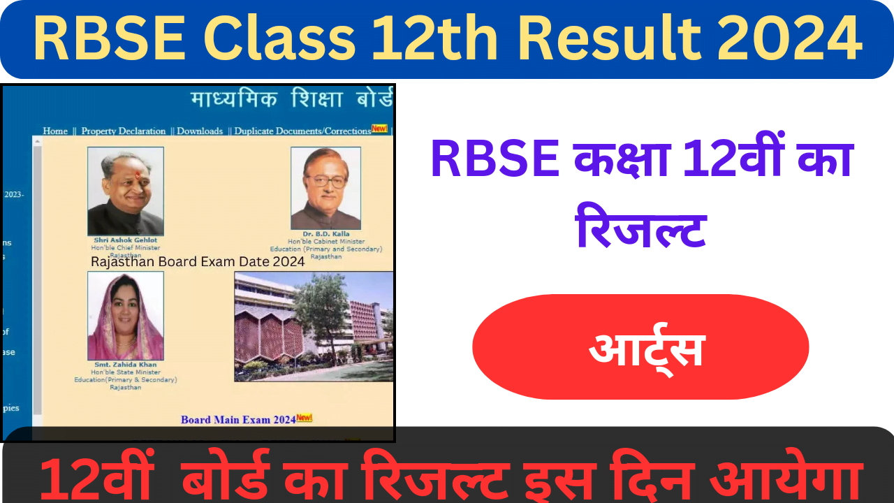 RBSE 12th Arts Result 2024