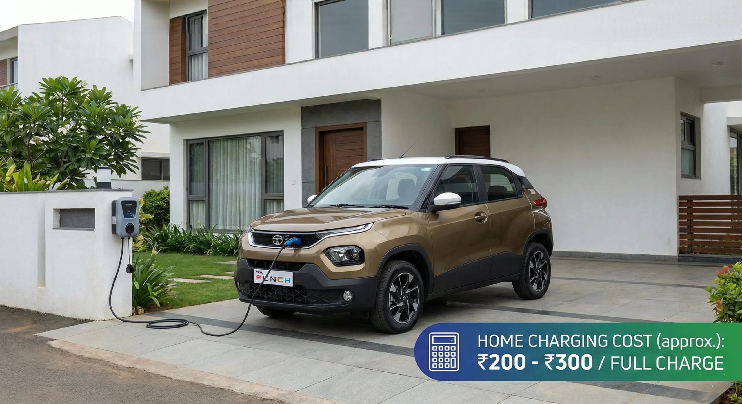 Tata Punch EV Charging Cost at Home India