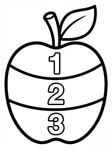 Einfaches Malen nach Zahlen für Kinder (Fisch)